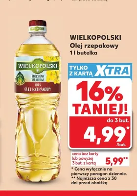 Olej rzepakowy Wielkopolski promocja w Kaufland