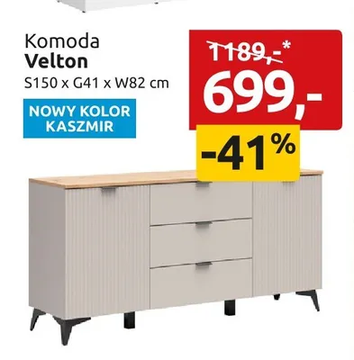 Komoda Velton promocja w Black Red White