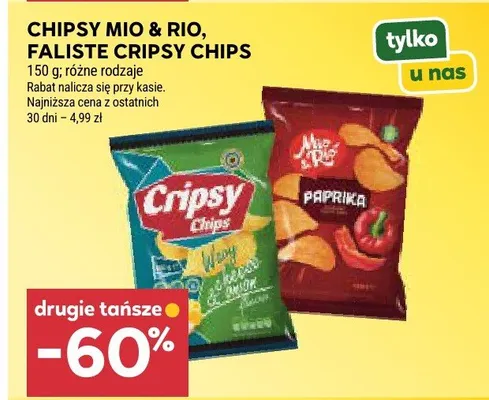 Chipsy Mio & Rio faliste Cripsy Chips promocja w Stokrotka