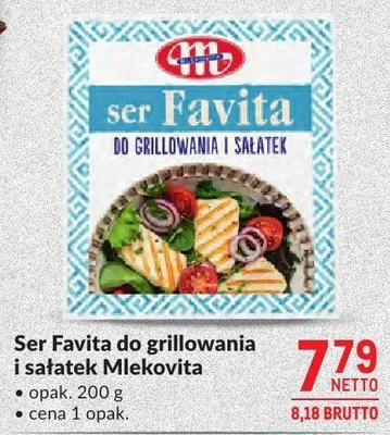 Ser Favita do grillowania i sałatek Mlekovita promocja w Makro