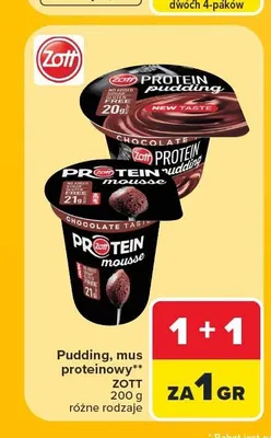 Pudding proteinowy Zott Protein czekoladowy promocja w Carrefour