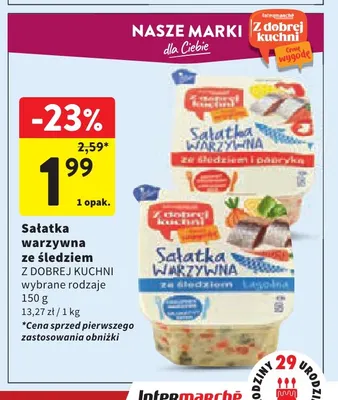 Sałatka warzywna ze śledziem i papryką Z Dobrej Kuchni promocja w Intermarche
