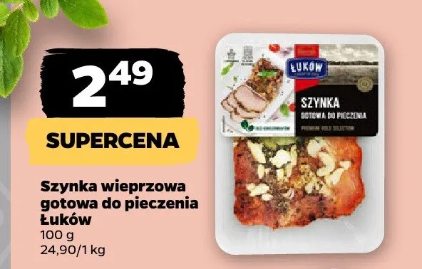 Szynka wieprzowa gotowa do pieczenia promocja w Netto