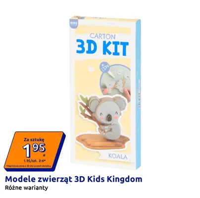 Modele zwierząt 3D Kids Kingdom promocja w Action