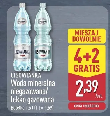 Woda mineralna niegazowana/lekko gazowana promocja w Aldi