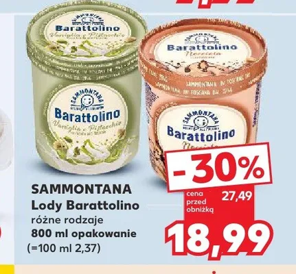 Lody Barattolino Croccantino Sammontana promocja w Kaufland