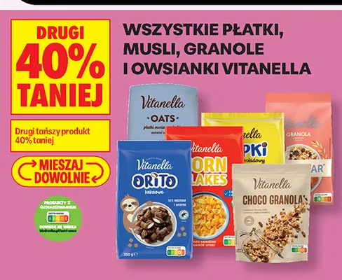 Płatki owsiane Oats Vitanella promocja w Biedronka