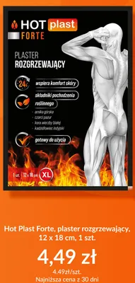 Plaster rozgrzewający Hot Plast Forte 12x18cm promocja w DOZ.PL