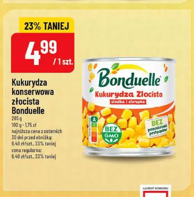Kukurydza konserwowa złocista Bonduelle promocja w POLOmarket