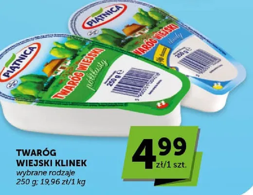 Twaróg wiejski klinek wybrane rodzaje promocja w Euro Sklep