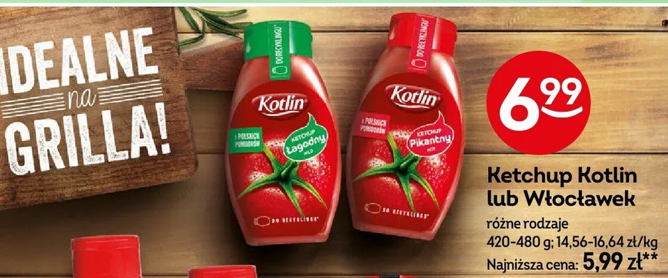 Ketchup Kotlin lub Włocławek różne rodzaje promocja w Żabka