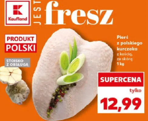 Pierś z polskiego kurczaka z kością 2x skargi promocja w Kaufland