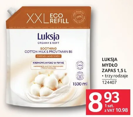 Mydło LUKSJA MYDŁO ZAPAS 1,5 L promocja w Selgros