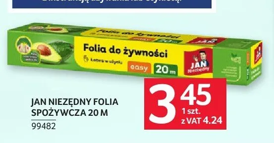 Folia spożywcza Jan Niezbędny 20m promocja w Selgros