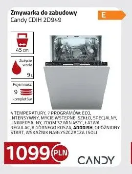 Zmywarka do zabudowy Candy CDIH 2D949 promocja w kakto.pl