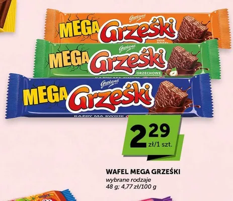 Wafel Mega Grześki toffi promocja w ABC