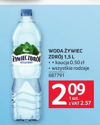 Woda źródlana Żywiec Zdrój promocja w Selgros