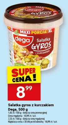 Sałatka gyros z kurczakiem Dega promocja w Twój Market