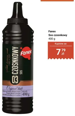 Sos czosnkowy Fanex promocja w Biedronka