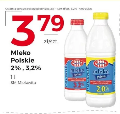 Mleko Polskie Mlekovita 3,2% promocja w Frac