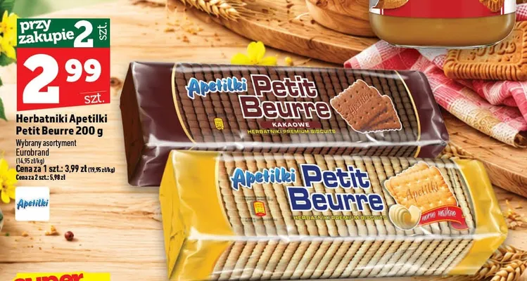Herbatniki Apetitki Petit Beurre ekstra maślane promocja w TOPAZ