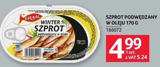 Szprot podwędzany w oleju 170g Graal promocja w Selgros