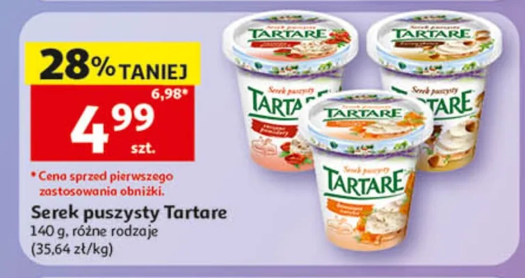Serek puszysty Tartare promocja w Auchan