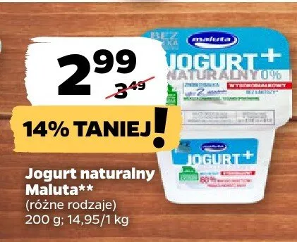 Jogurt naturalny Polmlek promocja w Netto