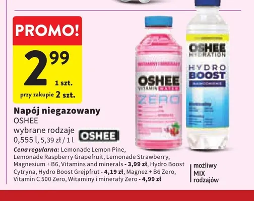 Napój niegazowany Oshee Lemonade Lemon Pine promocja w Intermarche