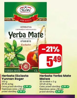 Herbata Yerba Mate Malwa promocja w Dino