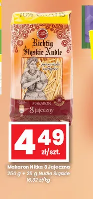 Makaron nitka 8-jajeczna Richtig Śląskie Nudle promocja w emma MARKET