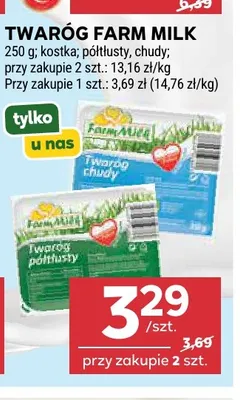 Twaróg chudy Farm Milk promocja w Stokrotka