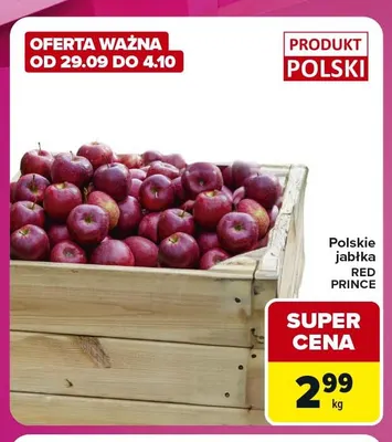 Polskie jabłka Red Prince promocja w Carrefour Express