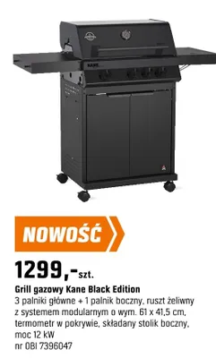 Grill gazowy Kane Black Edition promocja w OBI