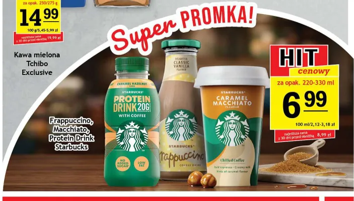 Kawa mrożona Starbucks Protein Drink Caramel Hazelnut promocja w Gram Market