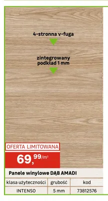 Panele winylowe Dąb Amadi promocja w Leroy Merlin