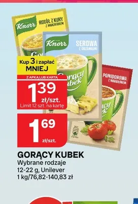 Zupa Gorący Kubek Knorr rosół z kury z makaronem promocja w Chorten