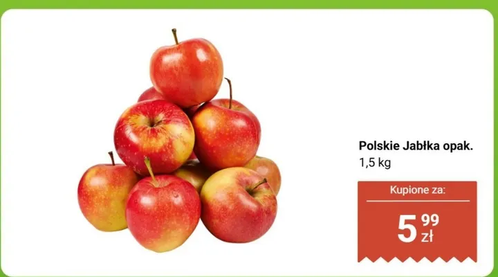 Polskie jabłka opak. promocja w Biedronka