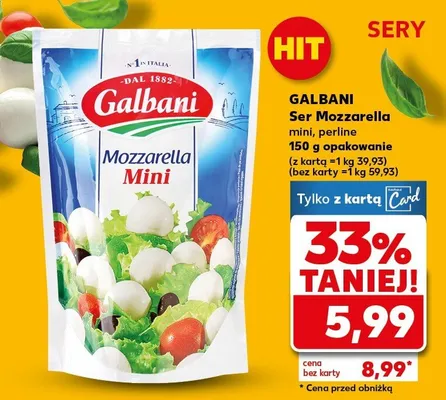 Ser Mozzarella mini, perline promocja w Kaufland