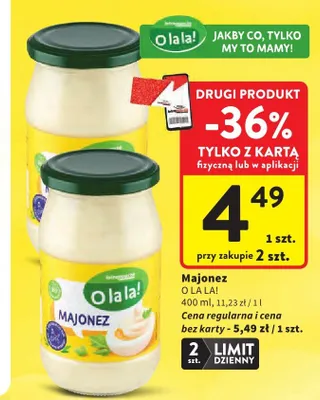 Majonez O la la! promocja w Intermarche