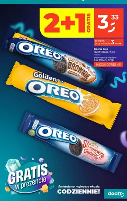 Ciastka Oreo różne rodzaje promocja w Dealz