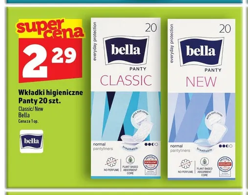 Wkładki higieniczne Bella Panty New promocja w TOPAZ