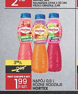 Napój Hortex jabłko rabarbar promocja w Wafelek