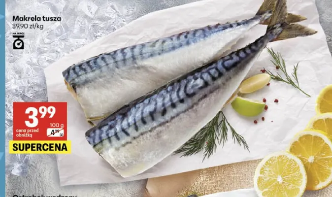 Makrela tusza promocja w Delikatesy Centrum