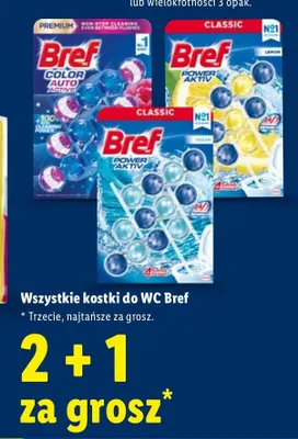 Kostka do WC Bref Color Aktiv promocja w Lidl