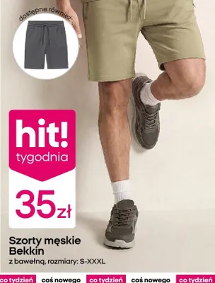 Szorty męskie z bawełną promocja w Pepco