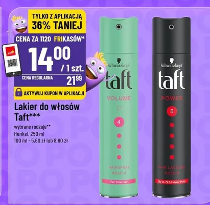 Lakier do włosów Taft promocja w POLOmarket