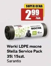 Worki na śmieci LDPE mocne Stella Service Pack 15-pak 35 l promocja w API Market