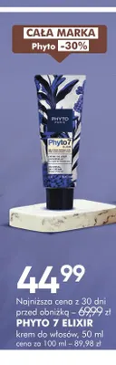 Krem do włosów Phyto 7 Elixir promocja w Super-Pharm
