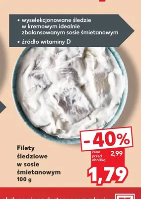 Filety śledziowe w sosie śmietanowym promocja w Kaufland